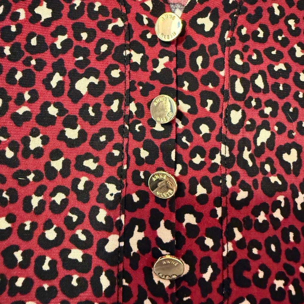 Anne Klein Cheetah Print Top | Size M - Picture 2 of 5